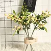 Faux Floral Greenery Christmas Artificial Olive Fruit Bean Branch Berry Simulation Flower Home Decoration Flower Wall Plant Wall Fake Flower Y240322