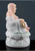 التماثيل الزخرفية 2024 درجة عالية من البيضاء اليشم حظا سعيدا مايتريا بوذا الله من تمثال الثروة المنزل
