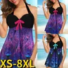 Women's Swimwear 2024 Sexy Print Two Piece Swimsuit Tankini Large Size Women Vintage Bodysuit Swim Beachwear Bathing Suit