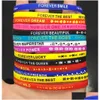 Charm armband bk partier 100 st topp design colorf sile gummi idrotts armband män kvinnor leksaker armbanden födelsedag xmas droppe deliv dhgarden dh8wl