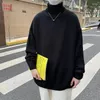 Men's Sweaters Turtleneck Men Loose Knitted Pullover Streetwear S Oversized Fashion Casual Pullovers M-8XL