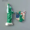 Imãs de geladeira Turismo lembranças Estátua da Liberdade bandeira americana Nova York 3D refrigerante geladeira coleção magnética presente decoração de casa Y240322