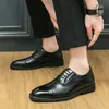 Mens Casual Business Shoes Lace-Up bekväm Oxford Fashion Work Shoes Outdoor Walking Brogues Skor för män Formella skor Plus Size: 38-46