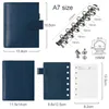 Moterm Pocket Versa 30 Ringen Planner Volnerf Plantaardig Gelooid met 19mm Portemonnee Multifunctionele Agenda Dagboek Journal Kladblok 240311