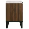 Coastal Home Furnishings Mays 2-drawer Nightstand Walnut Brown with Faux Marble Top