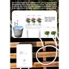 Minuteries Dispositif d'arrosage automatique Système d'irrigation goutte à goutte chronométré intelligent Prise en charge du contrôle à distance par application pour les plantes en pot de terrasse de jardin