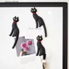 Magneti per il frigorifero Gatto nero Gancio magnetico per frigorifero Simpatico cartone animato Modello animale Asciugamano chiave Piccoli oggetti Oggetti appesi Decorazione della casa per le vacanze Y240322