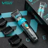 VGR Hair Trimmer Cordless Clippers Waterproof Cutting Machine Justerbar Clipper Transparent för män V695 240315