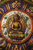 Dekorativa figurer 12 "Tibetansk tempelsamling gammal gnugga Buddha Mandala målade mosaik Gem Gzi pärlor Shell Shakyamuni Thangka Board