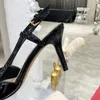 Tasarımcı Yüksek Topuklu Sandal Posty Toe Slingbacks Pompalar Yeni Kalite Patent Deri Stiletto Topuklar 8cm Sandallar Kadın Lüks Tasarımcı Elbise Ayakkabı Kutulu