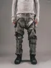 Men's Jeans Style Three-Dimensional Profile Multi-Bag Adjustable Washed Cargo Pants