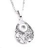 Vintage Metal 12mm Snap Button Necklace Fit Heart Moon Sun Snap Buttons Jewelry Pendant Necklaces