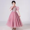 Flower Girl Party Christmas Gala Weddings Ceremony Dress Up Childrens Luxury For Eid Evening 6 till 9 12 Years Long Fairy Dresses 240318