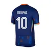 VIRGIL 24 25 Nova Holanda MEMPHIS F. DE JONG seleção nacional fã jogador versão camisas de futebol Copa Europeia DE LIGT GAKPO AKE camisa de futebol em casa fora kit infantil uniformes