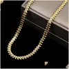 Chaînes Collier en forme d'os Colliers en acier inoxydable ne se décolore pas Bijoux de mode Y Accessoires pour la fête Femme Drop Livraison Collier Dhnwr