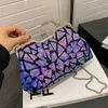 Cross Body 2023 Fashion Multicolor Sequins Evening Bag hasp Luxury Handbag Chain Women Shoulder Crossbody Bag Lady Wedding Party Clutch bagL2403