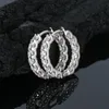 Cerchi IOGOU 100% argento sterling 925 veri orecchini da 3 mm per le donne regali di gioielli scintillanti con certificato GRA 240228