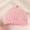 Conjuntos de roupas nascidos bebê menino menina roupas cor sólida macacão calças elásticas gorro chapéu 3 peça conjunto roupas infantis