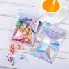 Storage Bags 10/20PCS Laser Reusable Plastic Iridescent Self-Sealing Bag Candy Makeup Jewelry Gift Packaging Pouches Lock