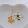 Baumelnde Ohrringe, europäische und amerikanische Bienen, Bienenstöcke, Insekten, modischer, personalisierter orangefarbener Tierschmuck im Großhandel