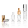 Storage Bottles 500pcs 3ml 6ml 10ml 20ml Clear Glass Perfume Spray Empty Cosmetic Containers With Atomizer Gold Silver Cap