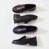 Квартиры 4см женские лоферы квартиры на платформе обувь для женской оксфордской обуви черная лопатка на кожаных туфлях повседневные zapatos mujer 1210n