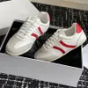 Topkwaliteit merk veter tennisschoenen echte lederen dames atletische schoenen low-top trainers casual platte sportschoenen luxe designer tennisschoen fabrieksschoenen schoenen