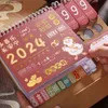 Kalender Het jaar van het jaar van de Loong 2024 Prachtige kalender Kawaii Mooie jaarlijkse agenda Student Station Tafeldecoratie Schattig Dagelijks schema Y240322