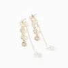 Stud Earrings Fashion Drop Rhinestone Ball Brief Personality Circle Tassel Super Fairy Long Design Crystal Earring Gift