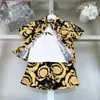 Classics kids designer clothes three-piece baby tracksuits Size 90-150 CM boys shirt Letter printing T-shirt and shorts 24Mar