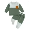 Giacca per cappotto con cappuccio con cappuccio per bambini con rivestimento con cappuccio in finto e pantaloni abbinati set neonati per bambini da 2 pc abiti caldi tubi di sudore