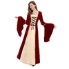 Theme Costume Elegant For Drama Stage European And American Retro Style Medieval Dress With Tie Waist Luxurious Gold Diamond Drop Deli Otybl