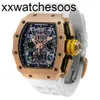 Мужские часы MiersRichs VS Factory Men Tpt Case RG Розовое золото Черный 45 ммQWHHКорпус из углеродного волокна