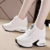 616 Kvinnor Casual Shoes Sneakers 2024 Summer Autumn High Heels Ladies Wedges Platform Kvinnliga Tjockbotten Trainers 17499