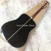 All Real Abalone D Style Acoustic Guitar,Solid Spruce,Yellow Top,6 Strings,Black Back and Sides,Custom Guitar,Free Shipping