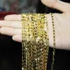 Kedjor utsökt mode 18k guldfyllt halsband för kvinnor män storlek 16-30 tum smyckekedja grossist