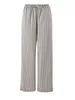 Spodnie damskie kobiety swobodny druk w paski długie elastyczne wysokie talia luźne luźne proste spodnie z szerokiej nogi y2k streetwear