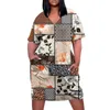 Vestidos casuais sexy menina midi mulheres africanas boêmio 3d vestido de noite feminino magro gótico mulheres moda festa rua v-pescoço joelho