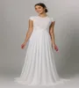 2021 Simple Aline Lace Chiffon Boho Mondest Dontrids Wedding Dress Summer LDS Beach Bride Rets1260711