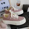 Casual Shoes Women Platform Sports Tennis Sneakers Ladies Flats Lace Up Female Pink Vulcanized
