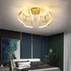 Lampadari Grande Lampadario a soffitto a LED Bianco/Nero/Oro Per Soggiorno Camera da letto Sala studio Apparecchi di illuminazione per interni dal design creativo AC90-260V