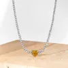 Chaînes Karachi Collier de luxe léger japonais et coréen avec haute qualité 8A Zircon incrusté de fleurs coupées à la mode