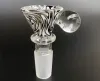 Bol à fumer en verre coloré capiteux bol à glissières en verre de couleur américaine bol mâle 14mm 18mm pour Dab Rig Bubbler et Ash Catcher Bong Bowls ZZ