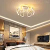 Lampadari Grande Lampadario a soffitto a LED Bianco/Nero/Oro Per Soggiorno Camera da letto Sala studio Apparecchi di illuminazione per interni dal design creativo AC90-260V