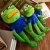 Stuffed Plush Animals Creative 50-90cm Cute Magic Expression Pepe The Frog Sad Frog Plush 4chan Me Toys Stuffed Animal Dolls for Kids Lovely Gift L240322