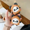 Hörlurstillbehör 3D Panda Söt tecknad hörlurskydd för AirPods 2 1 Pro Trådlösa hörlurar Earskyddar Laddningsfodral för AirPods 1 2 3 Pro covery240322