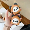 Kulaklık Aksesuarları 3D Panda Sevimli Karikatür Kulaklık Kapağı AirPods 2 1 Pro Kablosuz Kulaklık Kulaklıkları AirPods için Şarj Kılıfı 1 2 3 Pro Covery240322