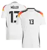 GH 24 25 Germanys Soccer Jersey 2024 Euro Cup Havertz Brandt Sane National Team Shirts 2025 uomini Kit per bambini che mette a casa Bianco via viola gnabry Muller Hofmann