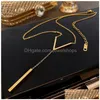 Ожерелья с подвесками, дизайнерское длинное Y-ключичное ожерелье для женщин и девочек, золотая цепочка для вечеринок, ювелирные изделия, подвески с доставкой, Dhdqm