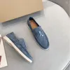 Casual Shoes Metal Lock Women Flat 2024 Suede Autumn Walk Slip-on Lazy Loafers Causal Moccasin Comfortable Mules Driving